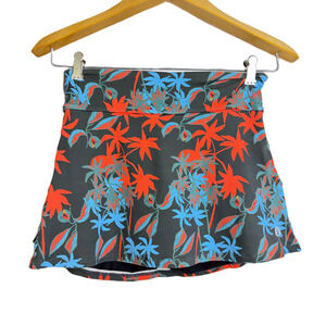 Dona Jo Skirt Womens Size 1 Small Black Red Floral Skort Tennis Pickleball Short